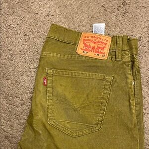 Levi's 511 Men's Mustard Corduroy Pants 34x32
